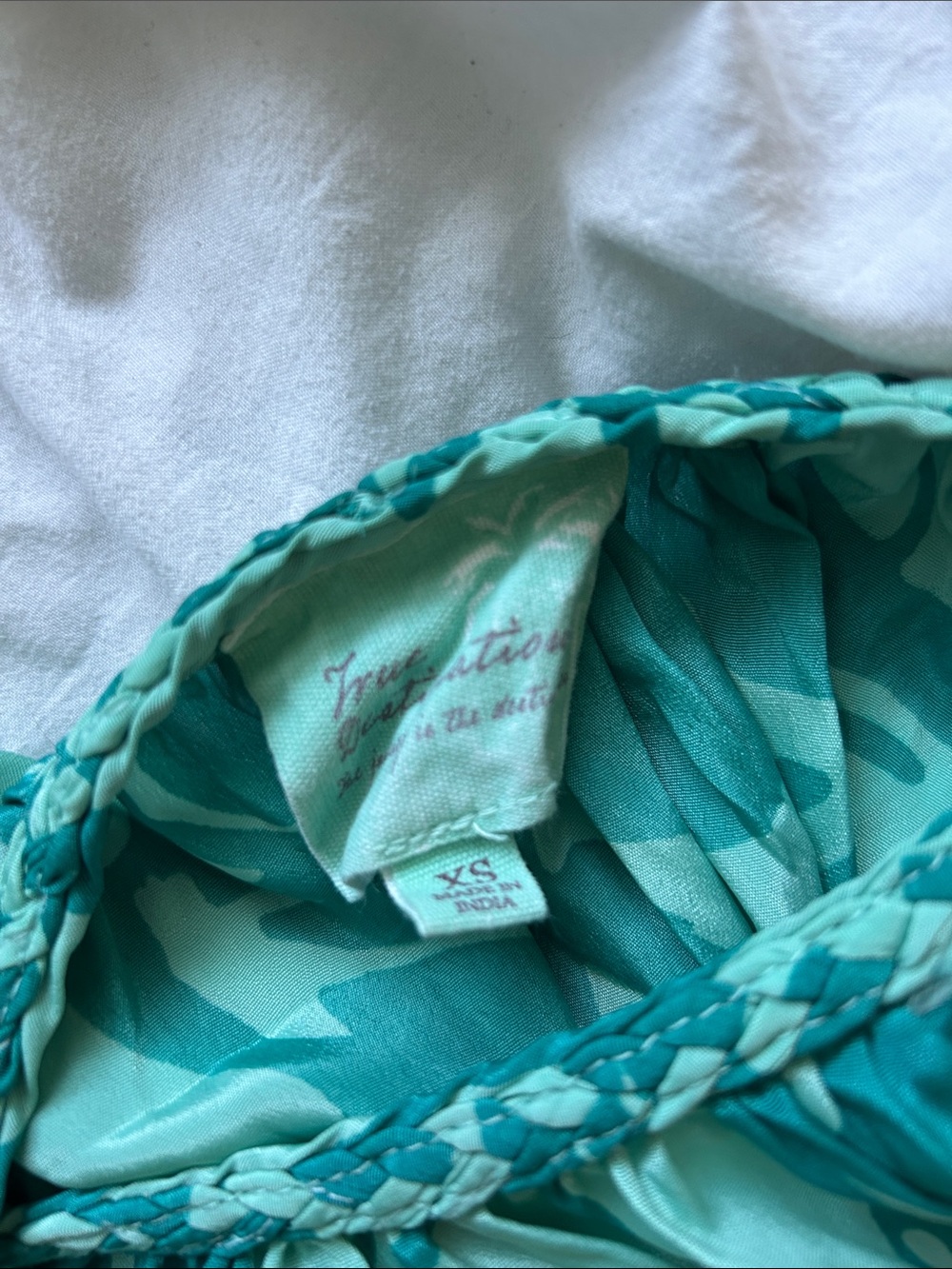 True Destinations Teal Tropical Maxi Dress - Picture 12 of 13
